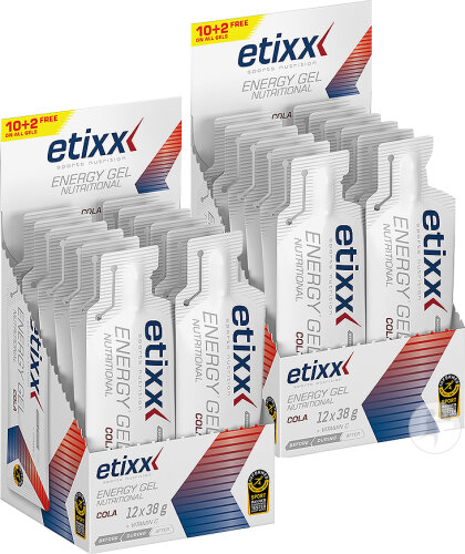 Etixx Nutritional Energy Gel Cola Bags 12x38g Promo 1+1 Free