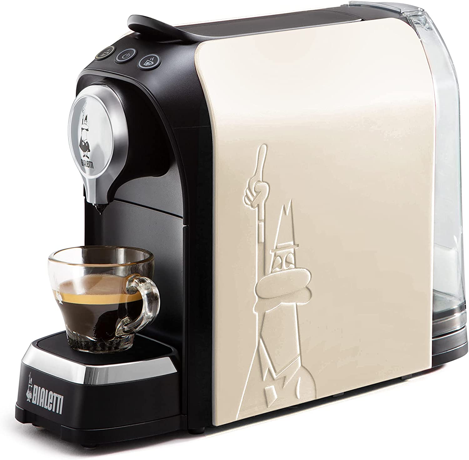 Bialetti Super Espresso Coffee Maker for Aluminium Capsules, 1200 W, White