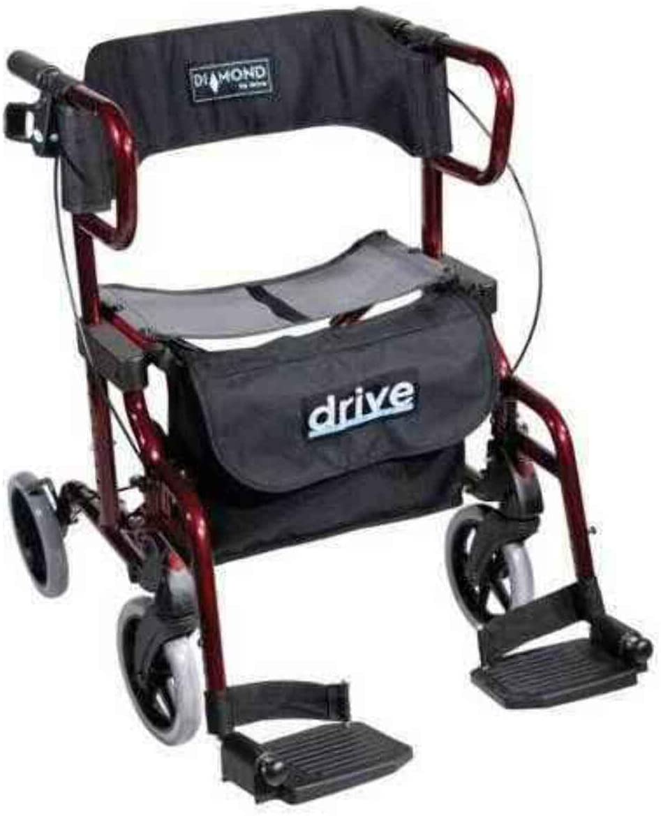 Drive Medical Drive Diamond Deluxe Rollator Transport Chair