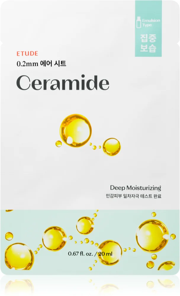 ETUDE 0.2 Therapy Air Mask Ceramide Moisturizing sheet mask regenerates the skin barrier