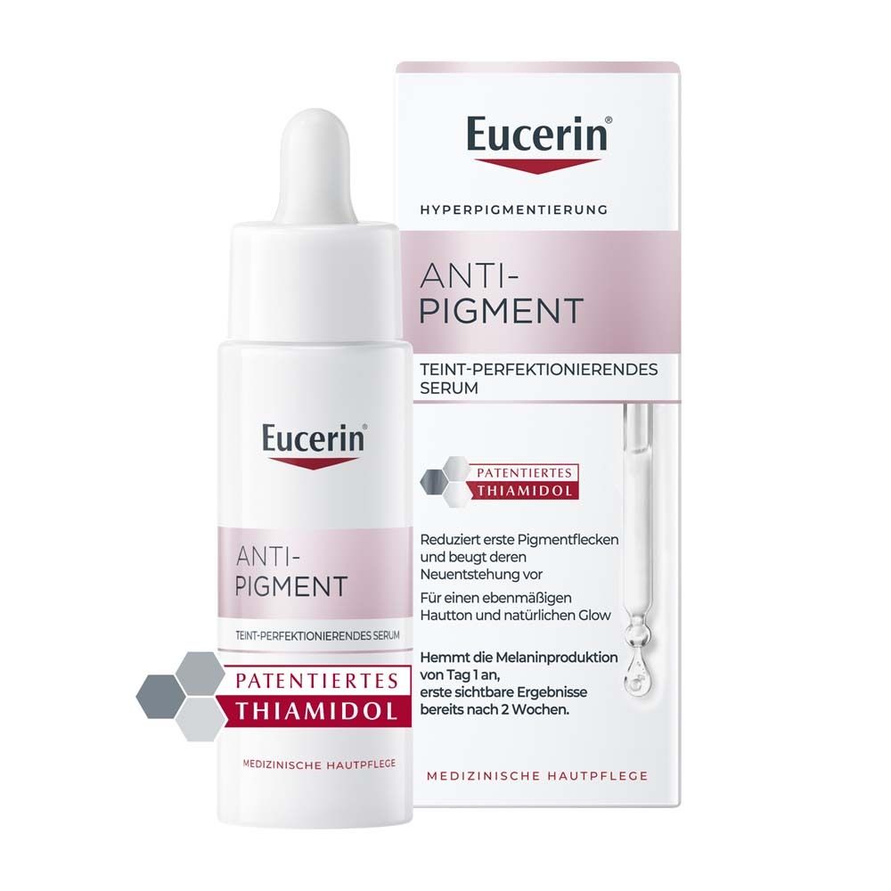 Eucerin Anti-Pigment Serum with Thiamidol® and hyaluronic acid, complexion perfecting against pigment spots + Eucerin Anti-Pigment Cleansing Gel 20ml FREE