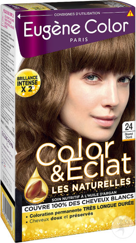 Eugène Color Color Et Eclat Les Naturelles Permanent Hair Color 24 Golden Blonde 1 Kit