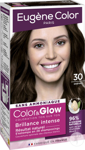 Eugène Color Color&Glow Tone-on-Tone Hair Color Intense Shine N°30 Brown 1 Kit