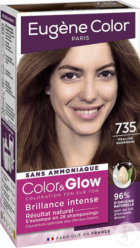Eugène Color Color&Glow Tone-on-Tone Hair Color Intense Shine N°735 Enjoyable Praline 1 Kit