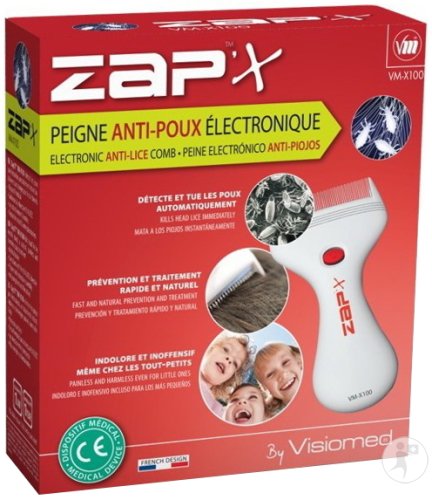 Eureka Pharma Visiomed Zap X Electric Anti-Lice Comb Z100 1 piece