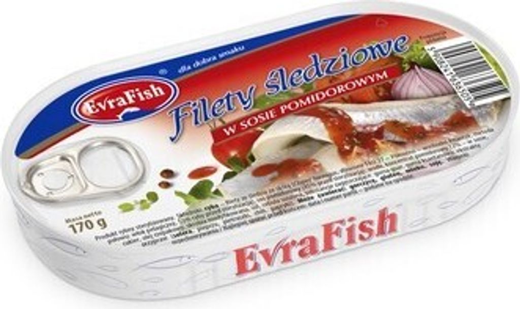 EVRAFISH - Herring fillets in tomato sauce 170 g