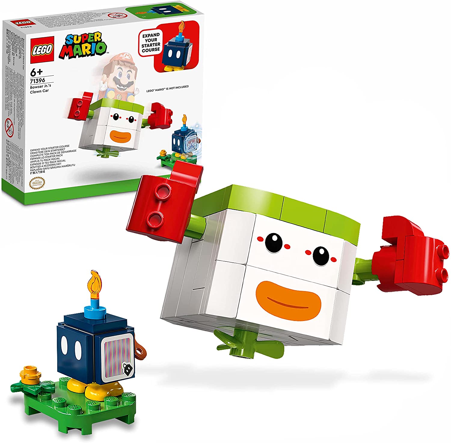 LEGO 71396 Super Mario Bowser Jr.‘s Clown Kutsche – Erweiterungsset, Set mi