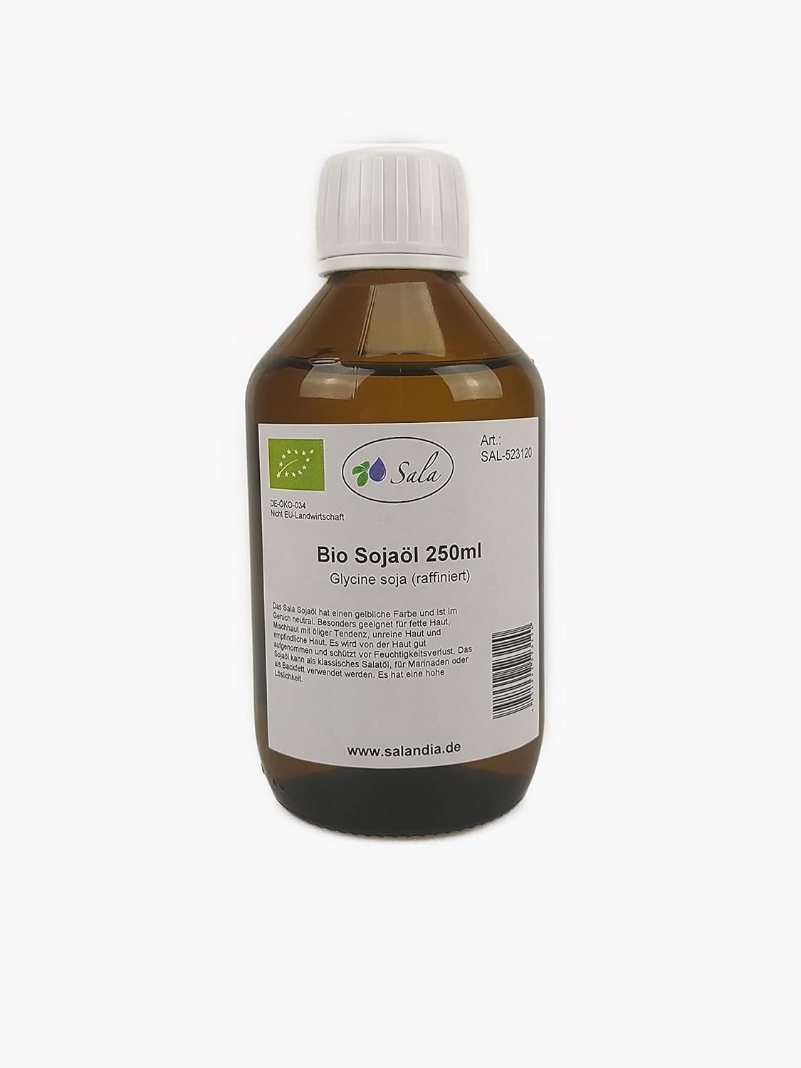 Sala Soya Oil Refined Organic (250 ml Glass Bottle)
