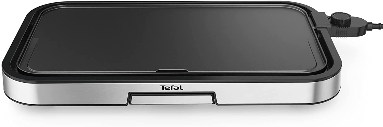 Tefal CB631D Giant Plancha Grill for 12 People, XXL Grill Surface, Non-Stick Coating, Adjustable Thermostat, Oil-Free, Healthy Cooking, Easy to Clean, 2300 W