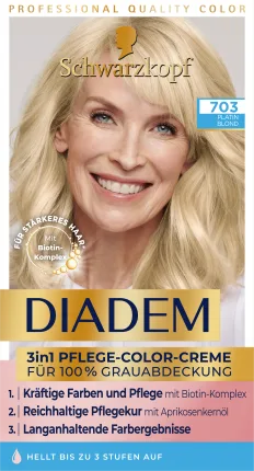 Schwarzkopf Diadem Hair color Platinum Blond 703, 1 pc
