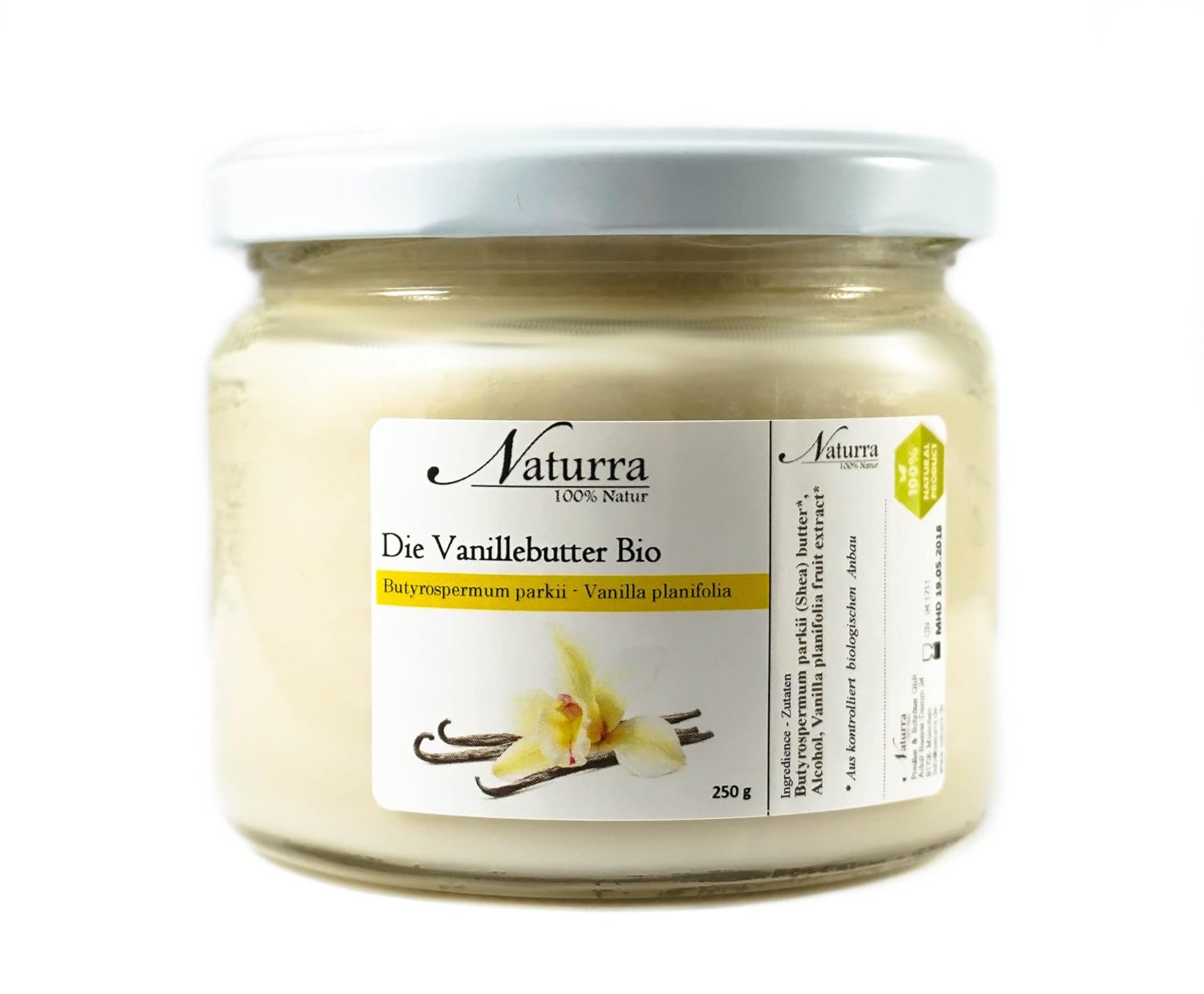 Naturra Organic Shea Butter 250 g Deodorised with Organic Eucalyptus Oil Radiata Essential Oil Wellness Oil Body Oil Aromatherapy Natural Cosmetics of Your Choice - Eucalyptus Radiata