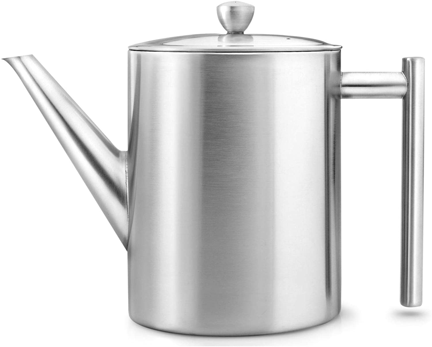 Bredemeijer 1.2 L Stainless Steel Teapot Cylindre Satin Finish, Silver