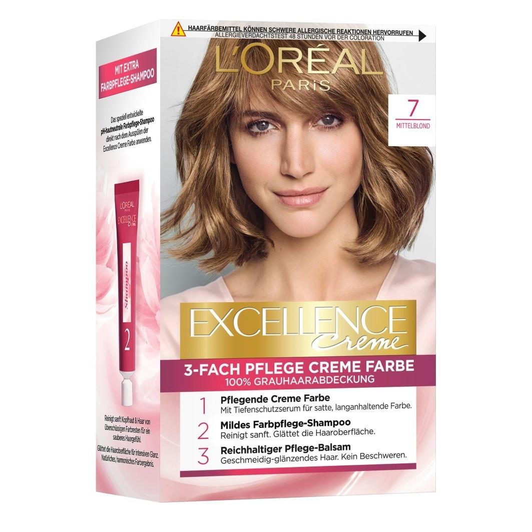 L´Oréal Paris Excellence Crème, No. 7 - Medium blond