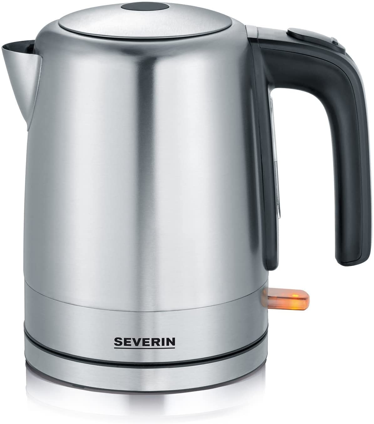 SEVERIN Kettle, Approx. 2200 W, 360° Central Cordless System, Large Lid Opening, Washable Limescale Filter, Kettle, 1,0 L, black/silver