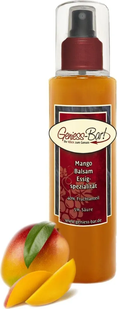 Exotic Mango Balsamic Vinegar - Specialty 40% Fruit Puree Spray Bottle 0.26L Full Fruity 5% Acidity Pump Spray