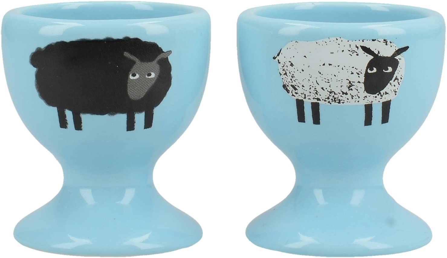 Creative Tops Set Of 2 Egg Cups, Ceramic, Multi Color, 5 x 13 x 8,7 cm