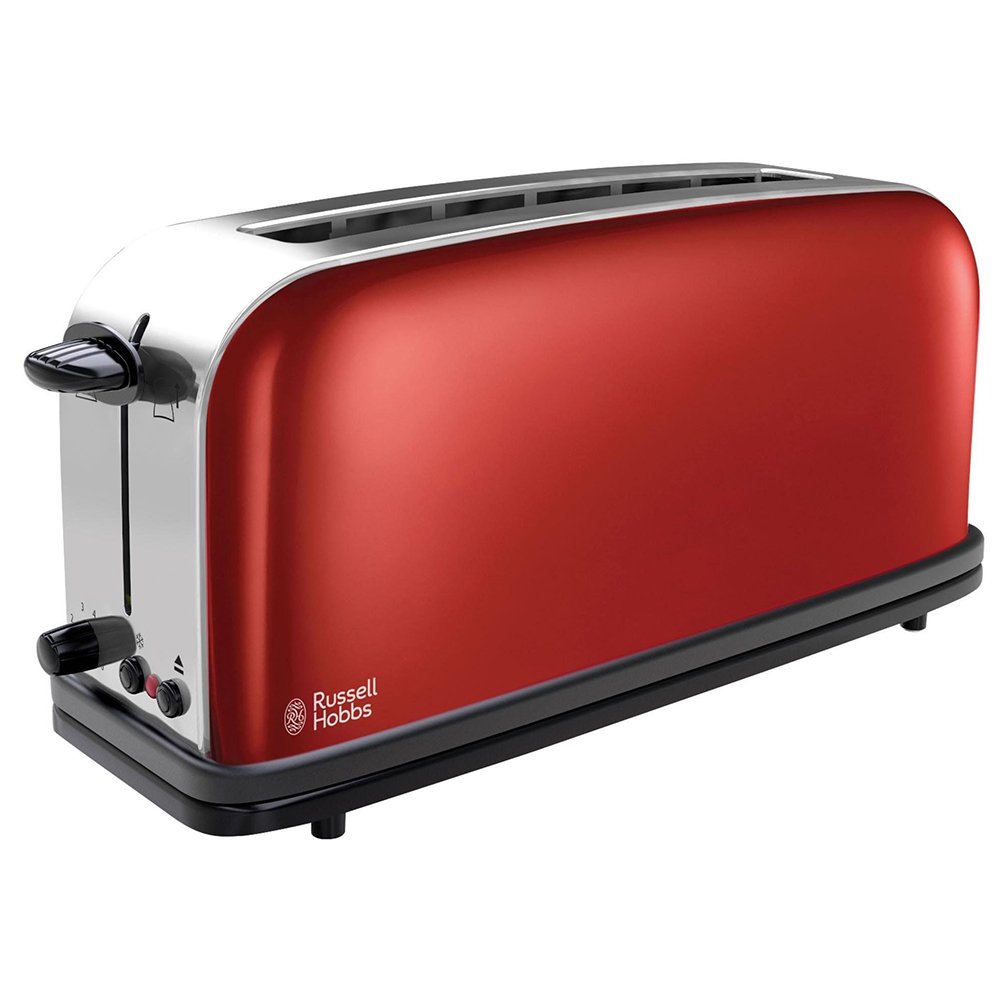 Russell Hobbs 2139156 Flame Red Long Slot Broodrooster Rood/Rvs