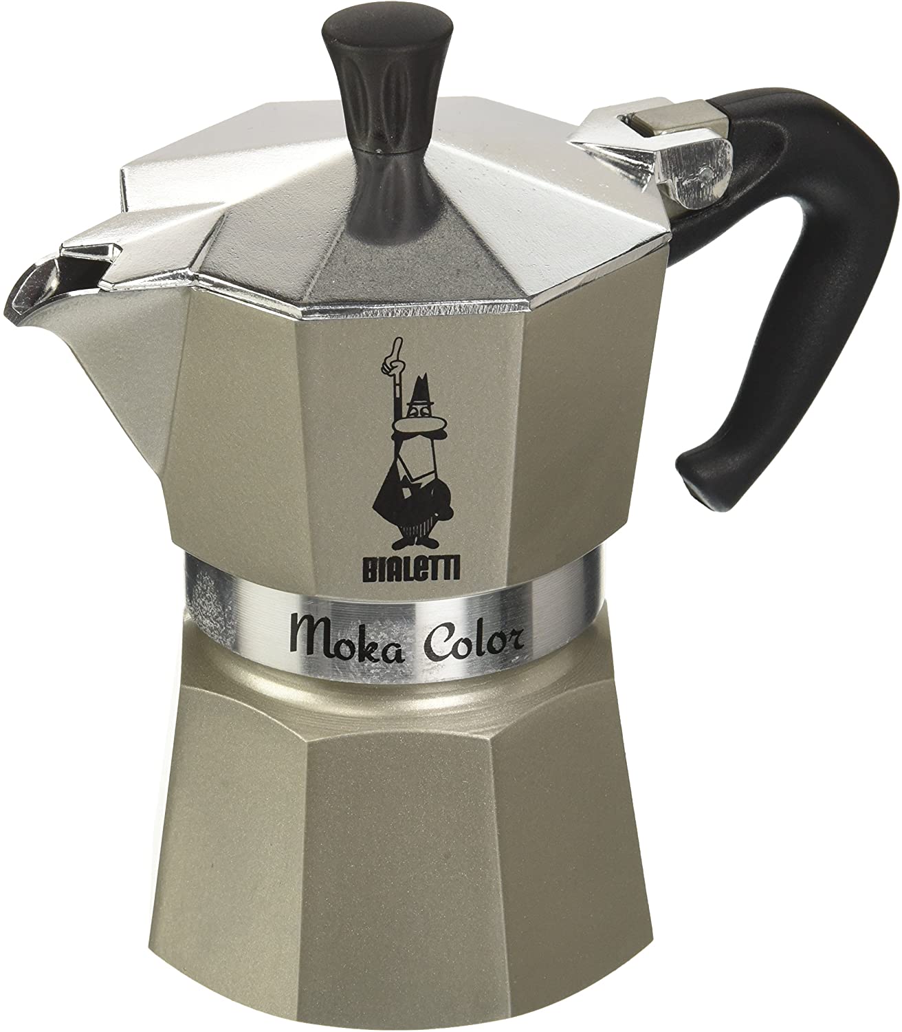 Bialetti Coffee Machine Aluminium Moka Colour Gold Light 3 Cups Breakfast Material Multicoloured
