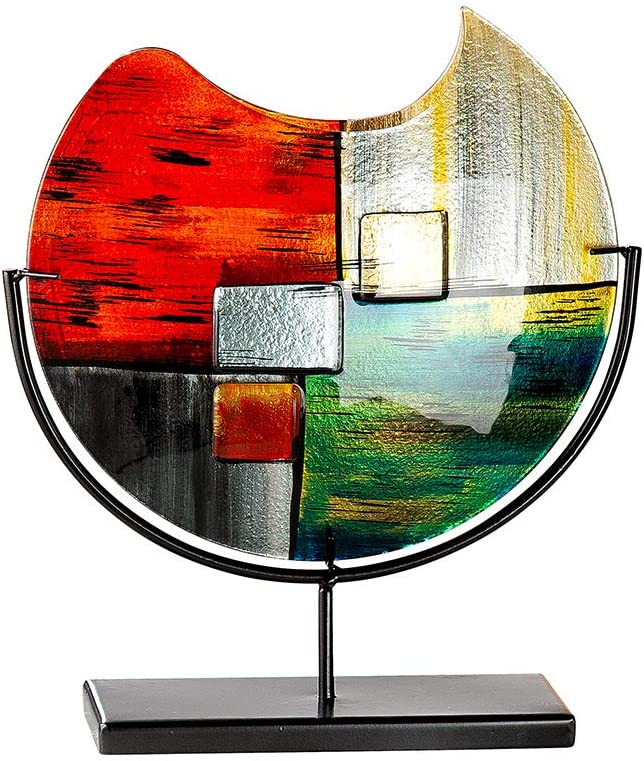 GILDE GLAS art Designer Vase - Gift for Women - Handmade Glass 37 cm