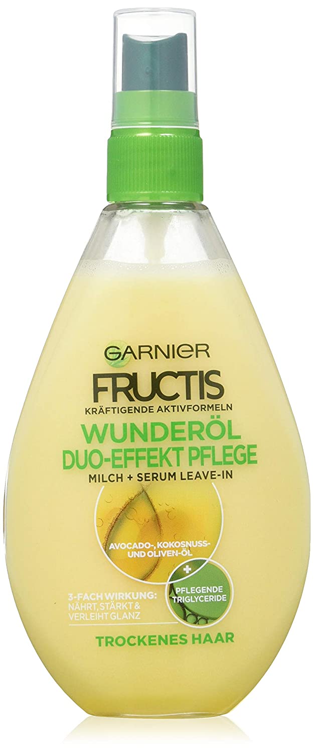 Garnier Fructis Oil Repair 3, Duo Effect Care for Dry Hair with Olive Oil and Avocado Oil, 150 ml