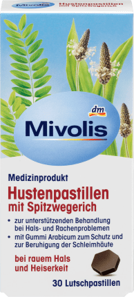 Mivolis Cough lozenges with plantain, 30 pcs