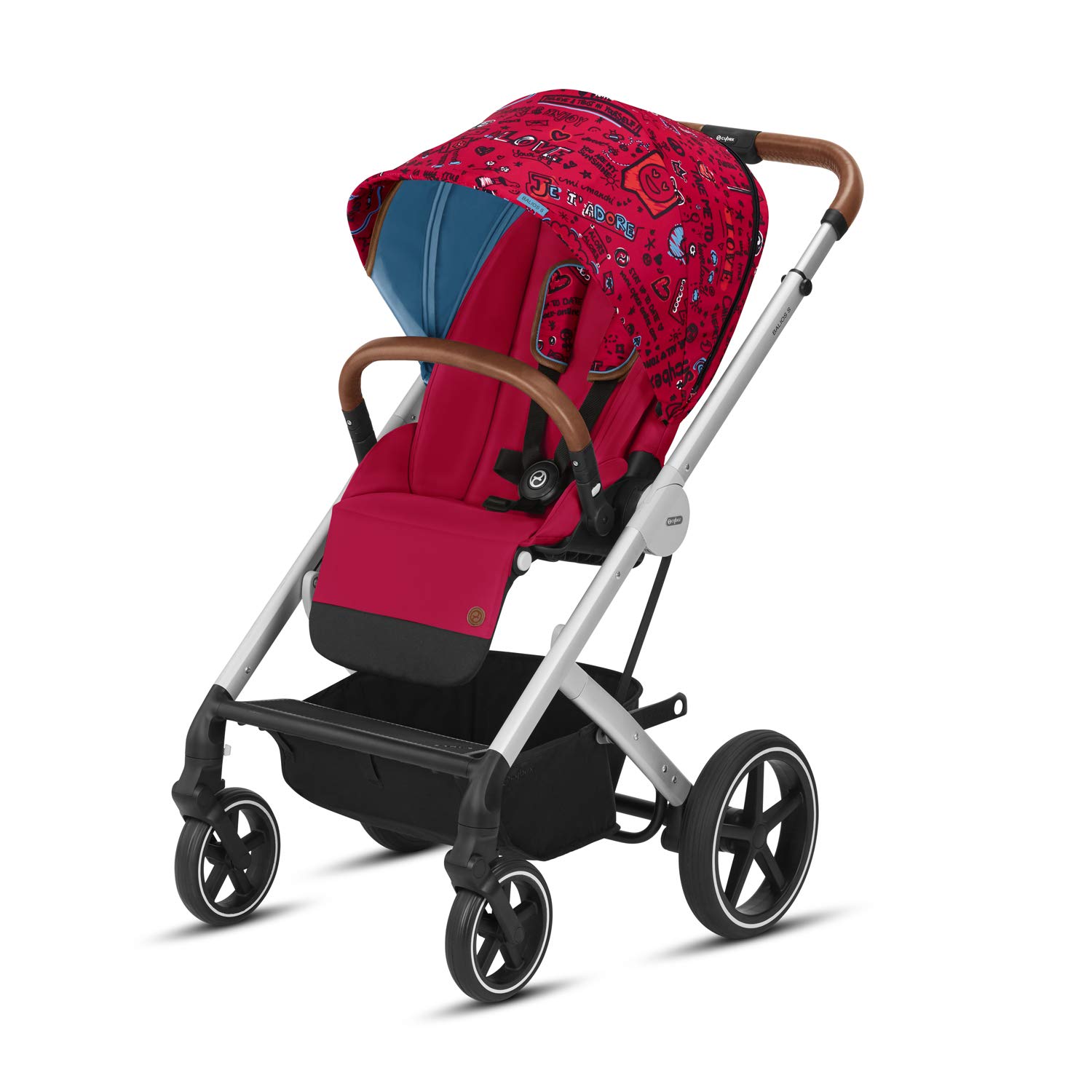 Cybex Gold 519000411 Cybex Gold Jacket S, Pushchair Suitable From Birth, 2019 Love Collection | Red/Pink