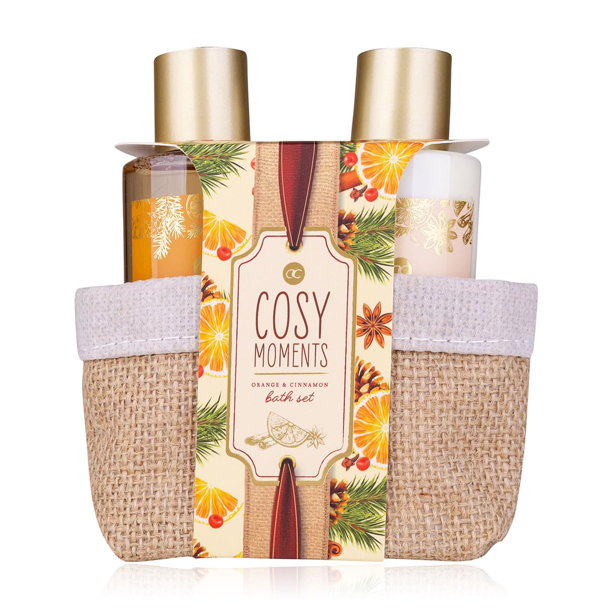 Accentra - Shower Set Women's Gift Set Cozy Moments in Beautiful Jute Gift Box, 2-Piece Care Set with Shower Gel and Body Lotion - Wellness Gift Set for Birthday, Valentine's Day, Christmas