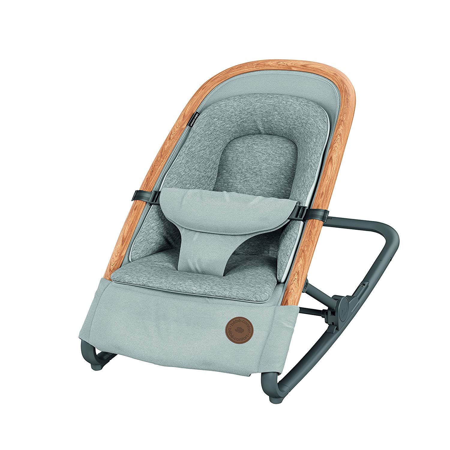 Bébé Confort Kori Ergonomic baby bouncer made of fabric, with natural movement, without electricity, collapsible, color essential gray