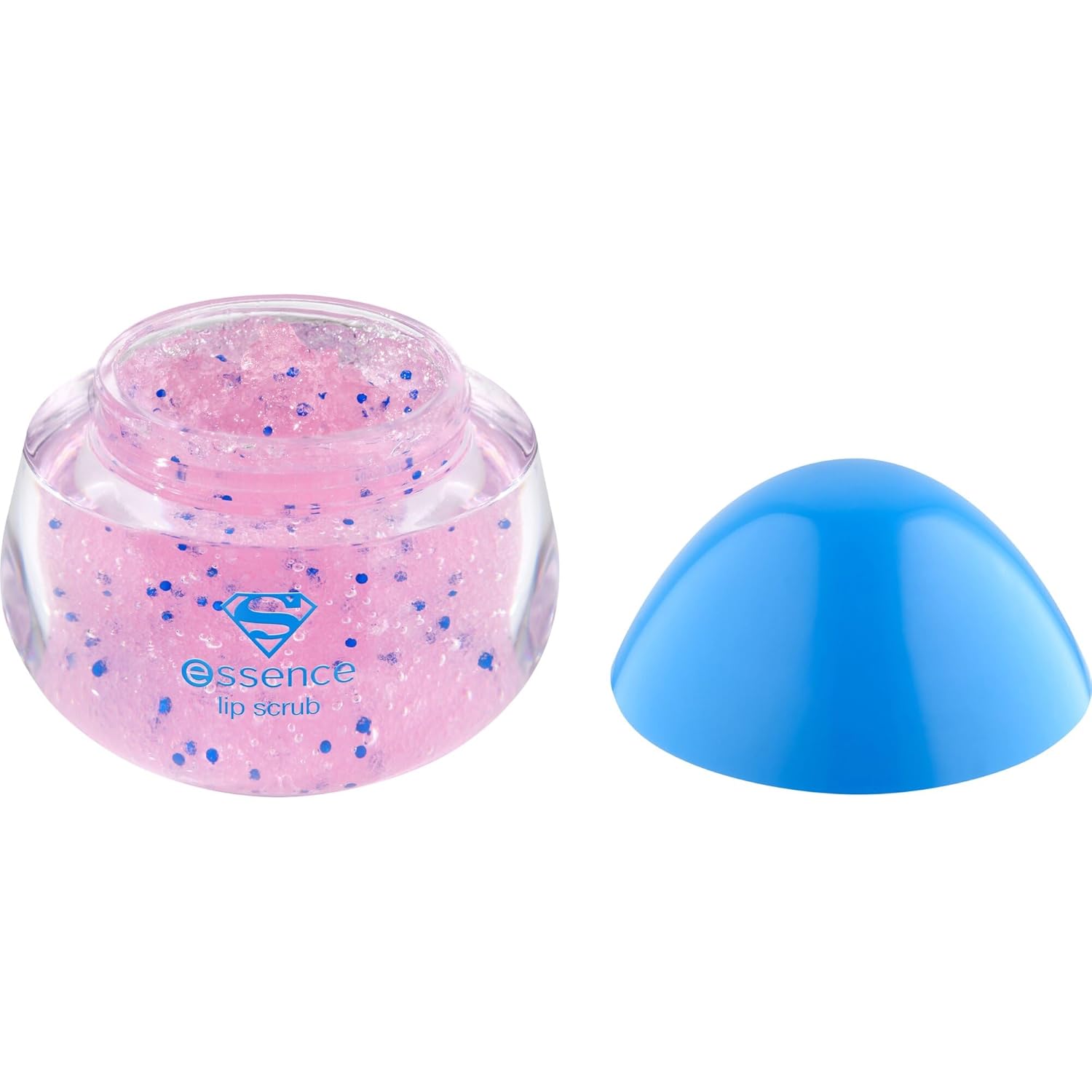 essence Superman Lip Scrub, Lip Scrub, with Vitamins, Natural, Parabens, No Microplastic Particles, Nanoparticles Free, Gluten-Free, Pack of 11 g