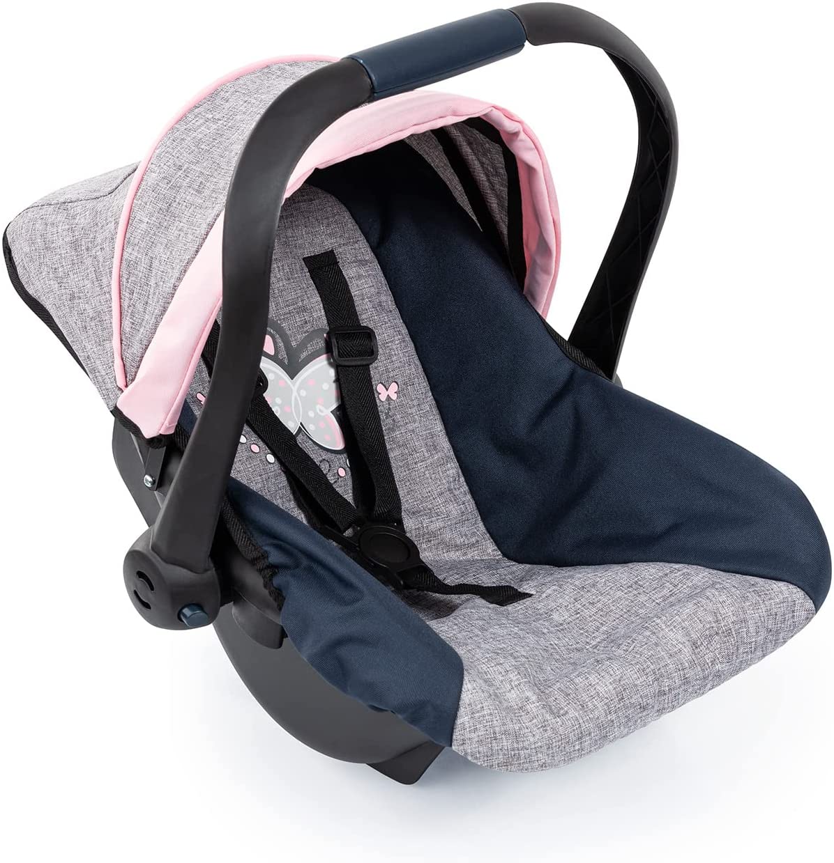 Bayer Design EasyGo 67927AA Doll\'s Car Seat Blue Grey Pink