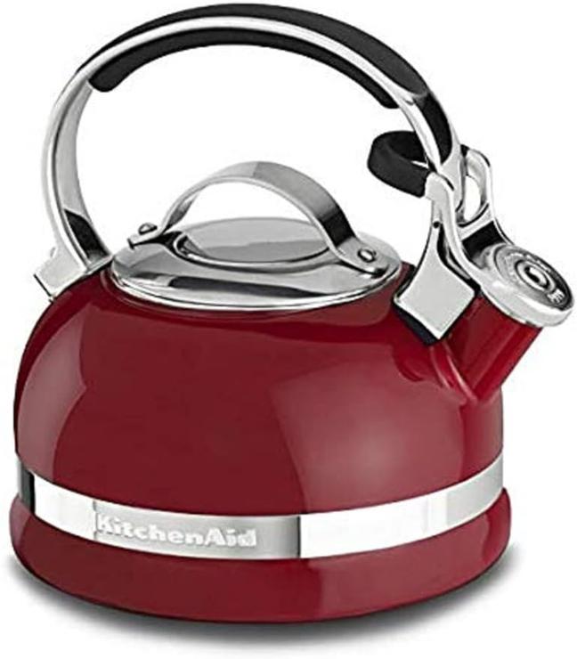 KitchenAid KTEN20SBER kettle with stainless steel handle and decorative band - Empire Red