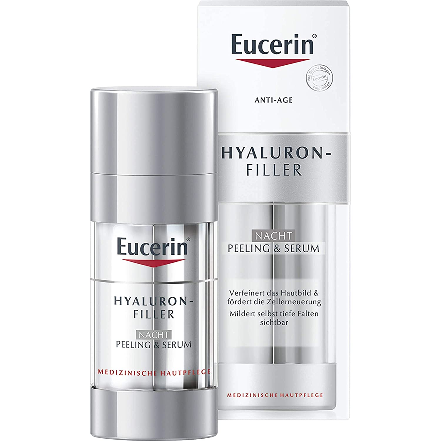 Eucerin Anti-Age Hyaluronic Filler Night Scrub & Serum 30ml Solution