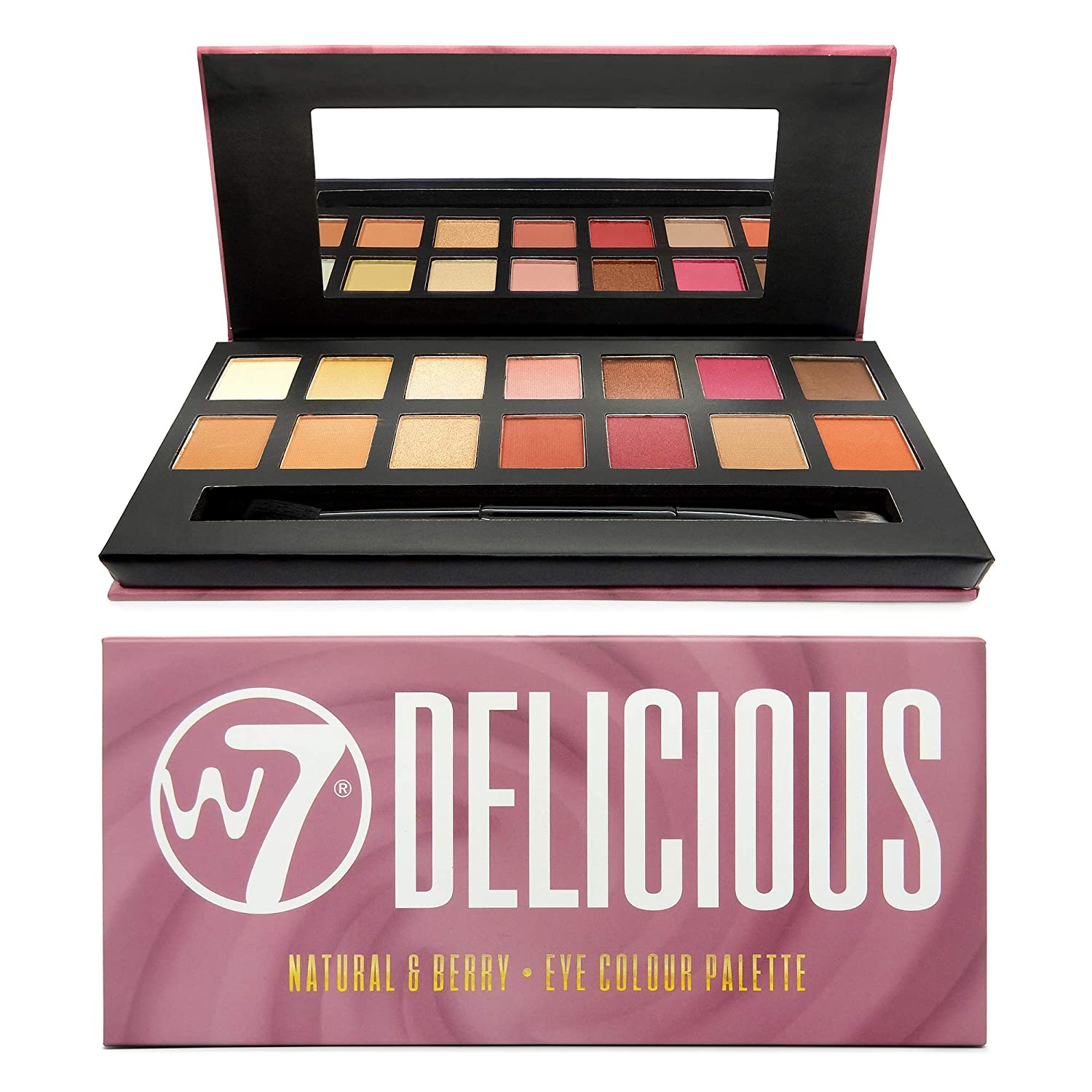 W7 Delicious Natural & Berry Eye Colour Palette 11.2 g, ‎peachy