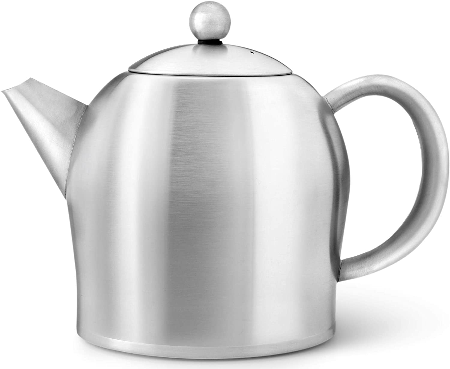 Bredemeijer 1.0 L Stainless Steel Teapot Santhee Satin Finish, Silver