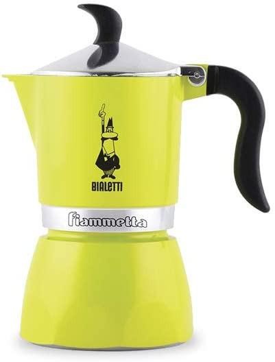 Bialetti Fiammetta Espresso Maker for 1 Cup Aluminium 30 x 20 x 15 cm, lime green, 30 x 20 x 15 cm