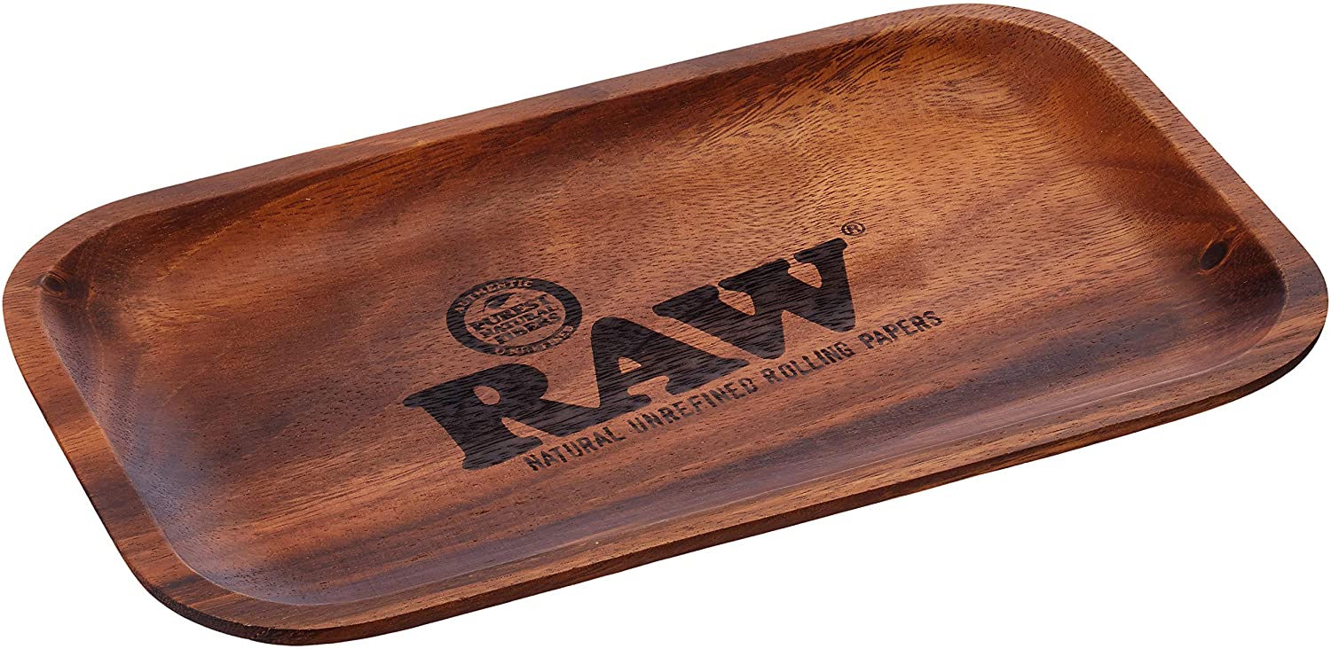 Unbekannt RAW 18612 Small Wood Rolling Tray, 27.5 x 17.5 cm, Wood, Brown, M