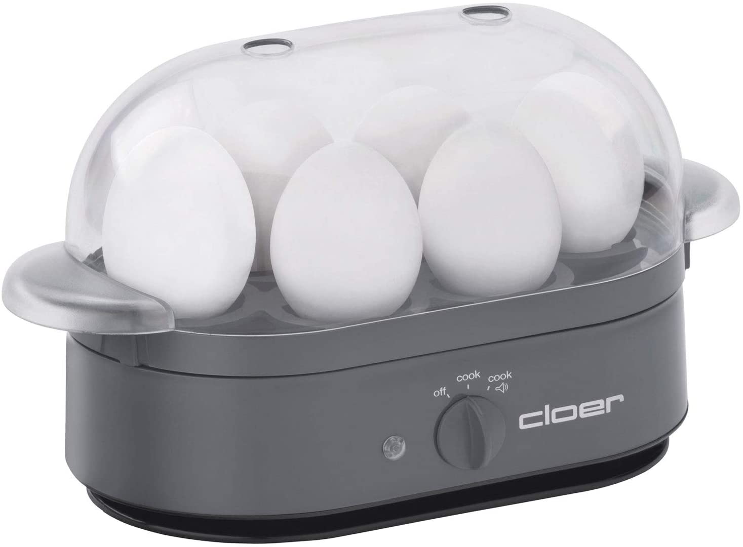 cloer 6095 6egg (S) 400 W Grey - Egg Utensil (230 mm, 110 mm, 135 mm, 700 g)
