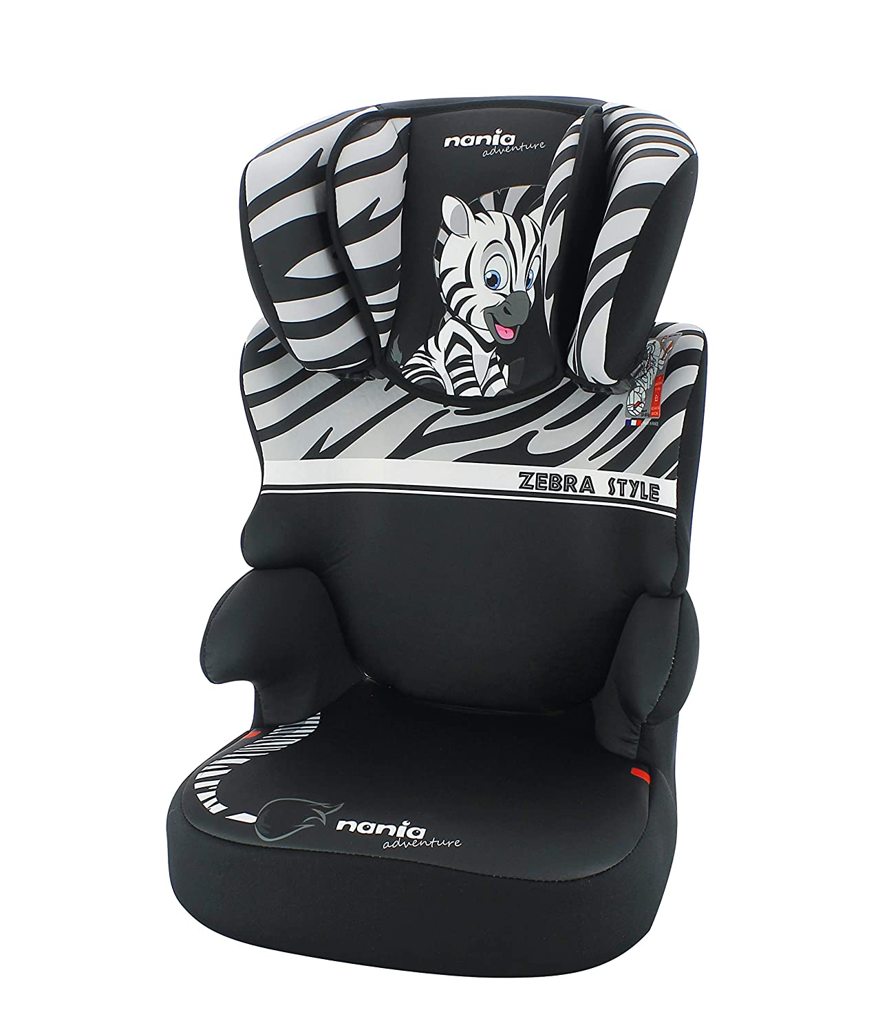 Nania BEFIX Child Booster Seat Group 2/3 (15-36 kg) – 4 Stars ADAC – French Product – Zebra