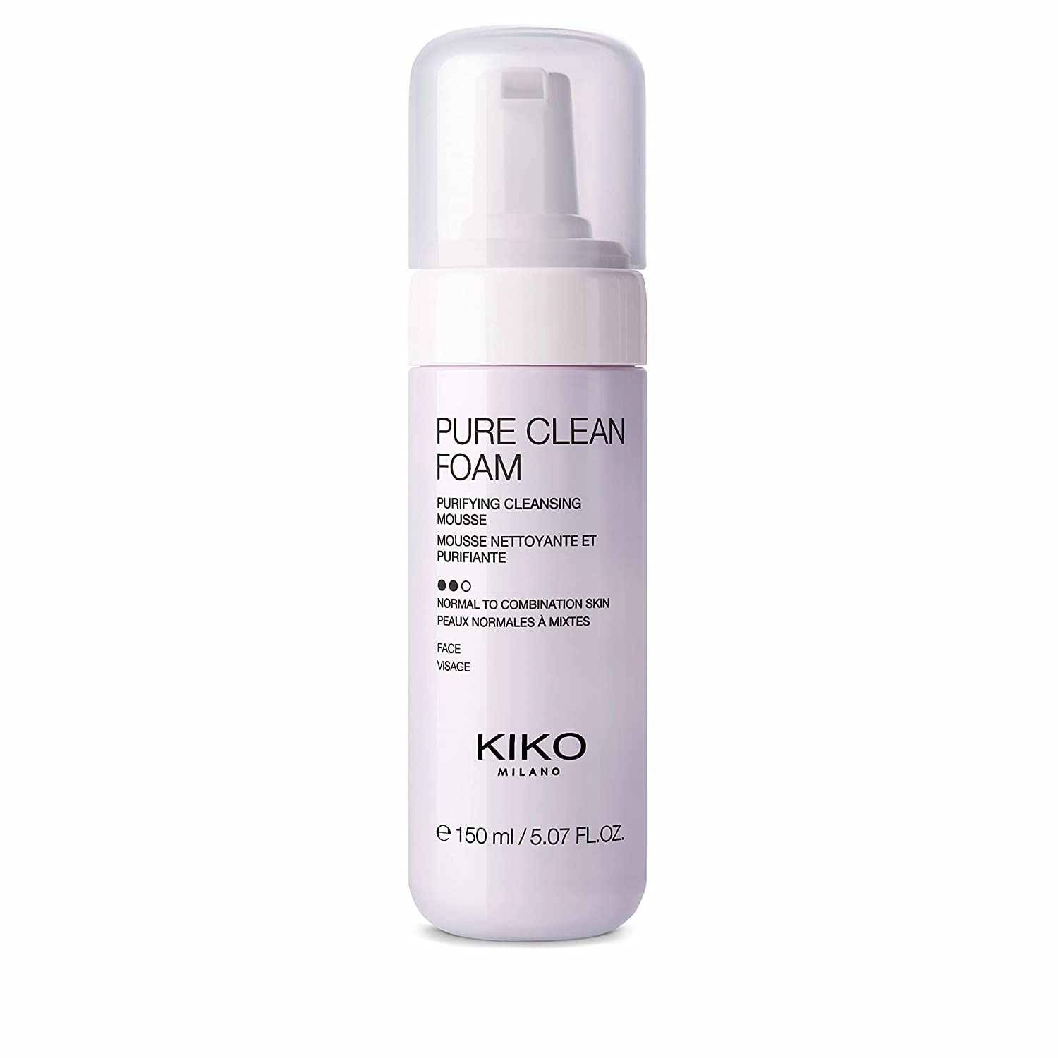 KIKO Milano Pure Clean Foam Purifying Face Cleansing Mousse, ‎klar