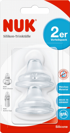 NUK Valve suction cup silicone, from 6 months, 2 pcs