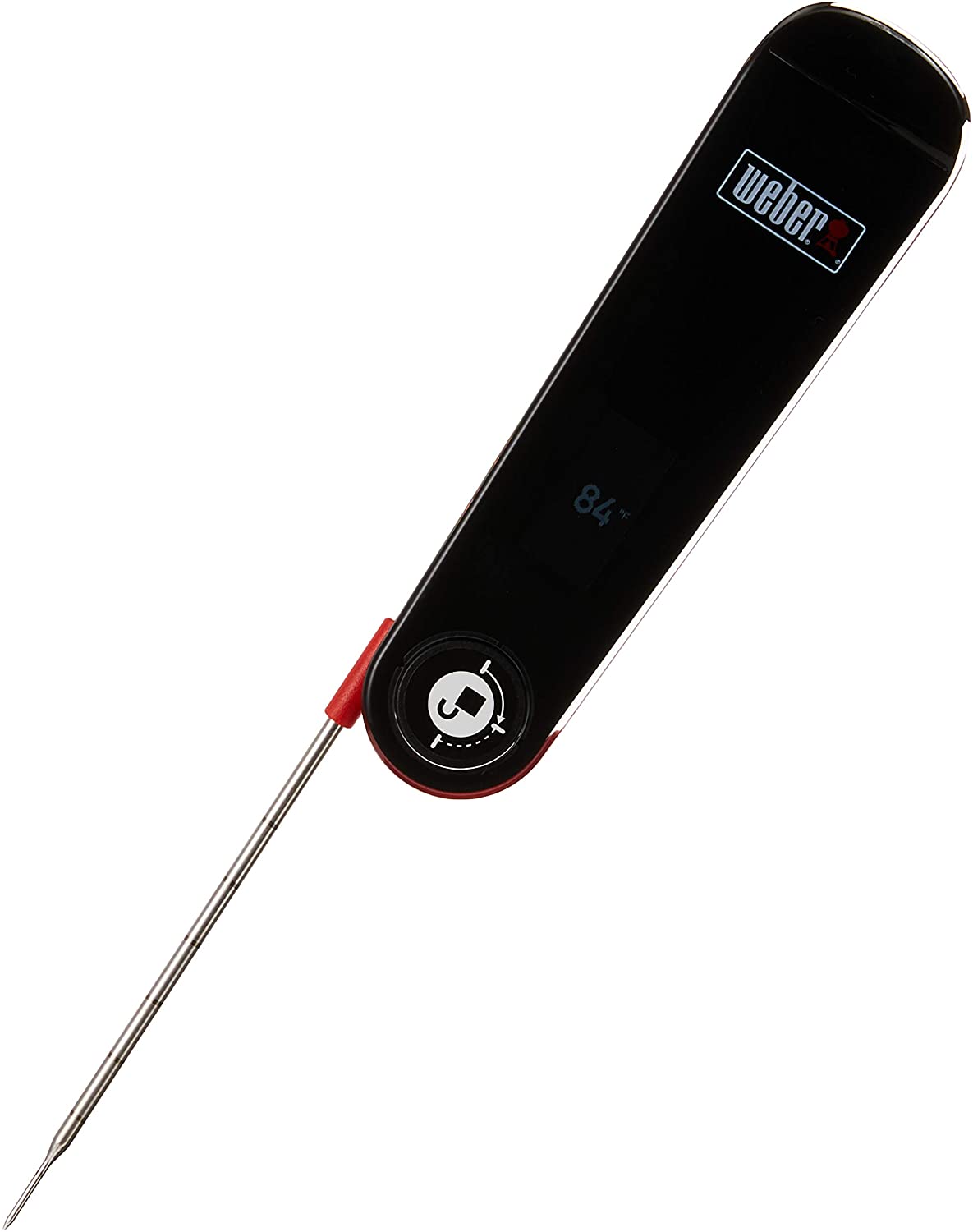 Weber 6752 Digital Thermometer Folding Stainless Steel 3.2 x 10.8 x 5 cm