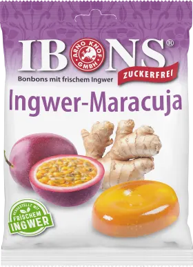 Bonbon, ginger-Maracuja, sugar-free, 75 g