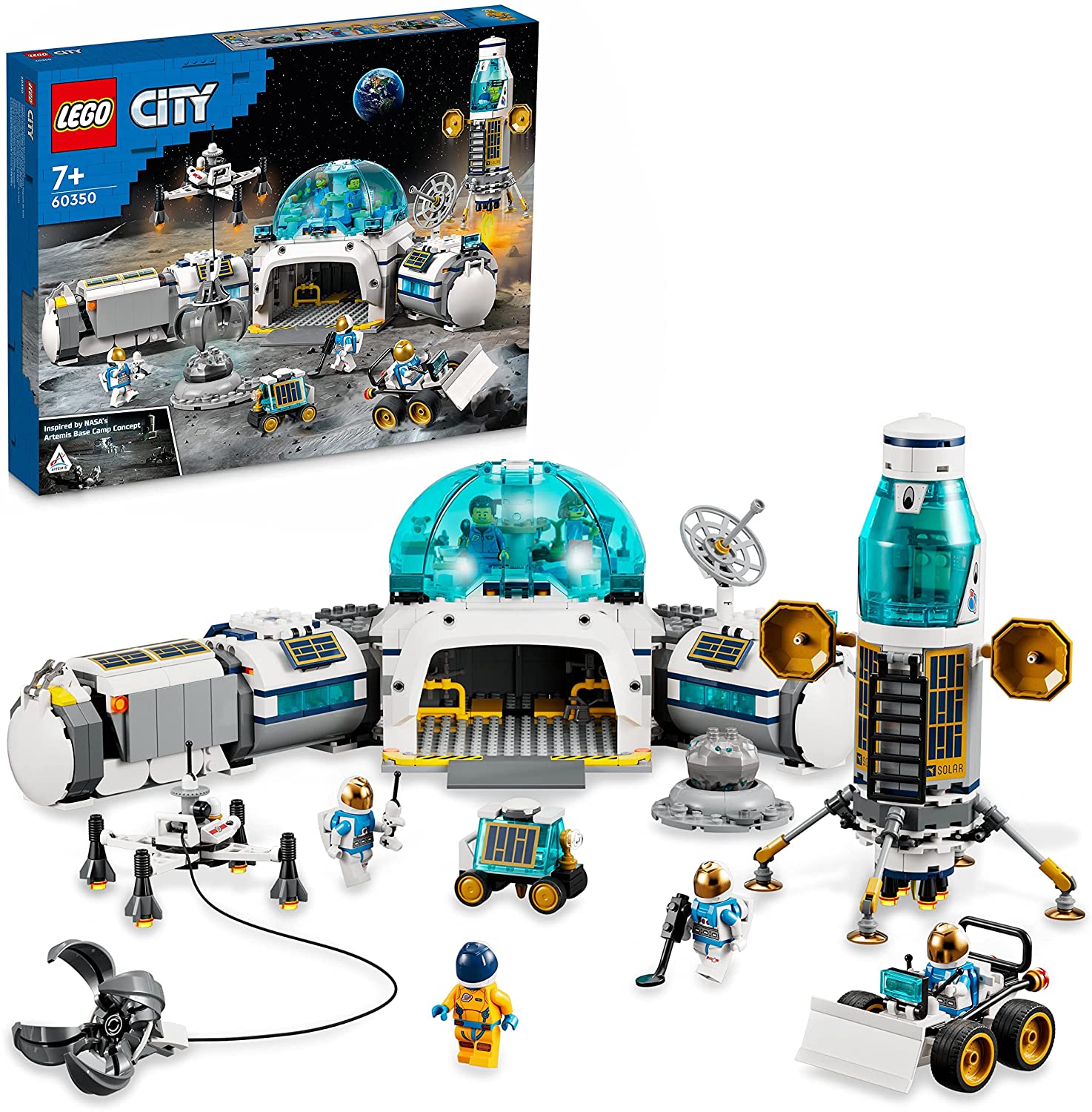 LEGO 60350 City Moon Research Base Space Toy from the LEGO NASA Series with