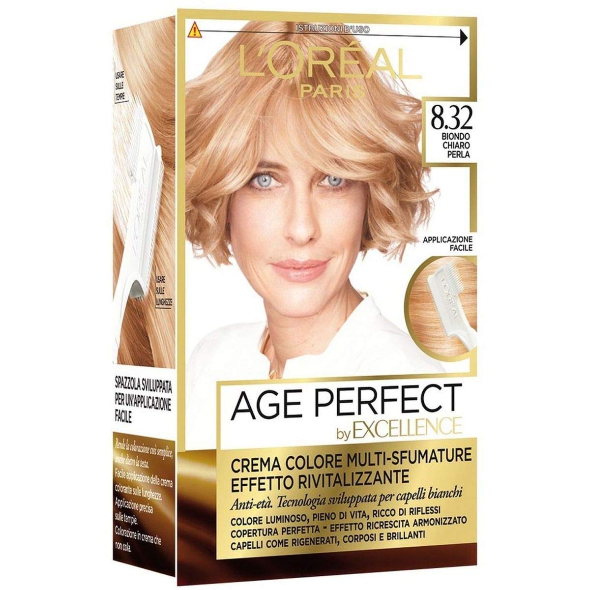l`oreal Hair Dye Color Excellence Age Perfect 8,32 HellBlonde Pearl, ‎braun