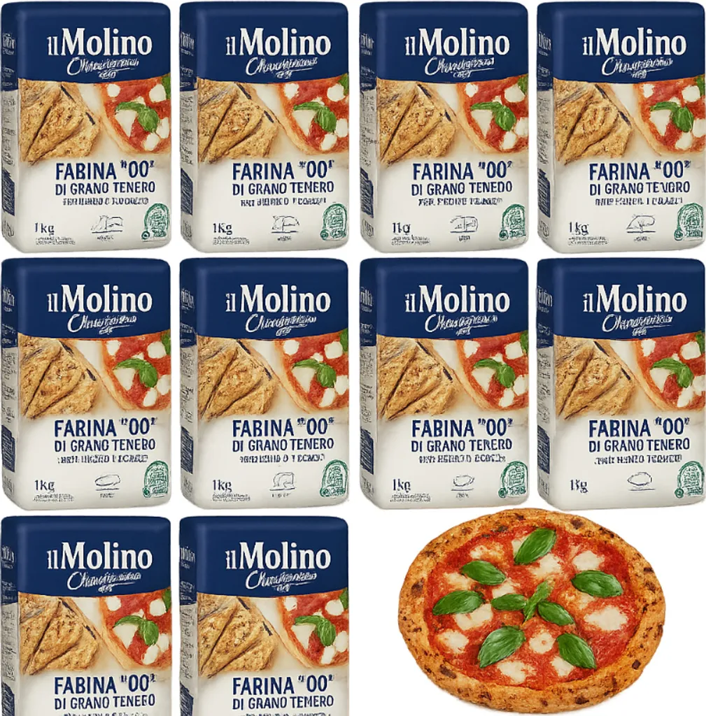 Farina 00 di Grano Tenero Flour for pizza and focacce 1 kg x10 - il Molino Chiavazza