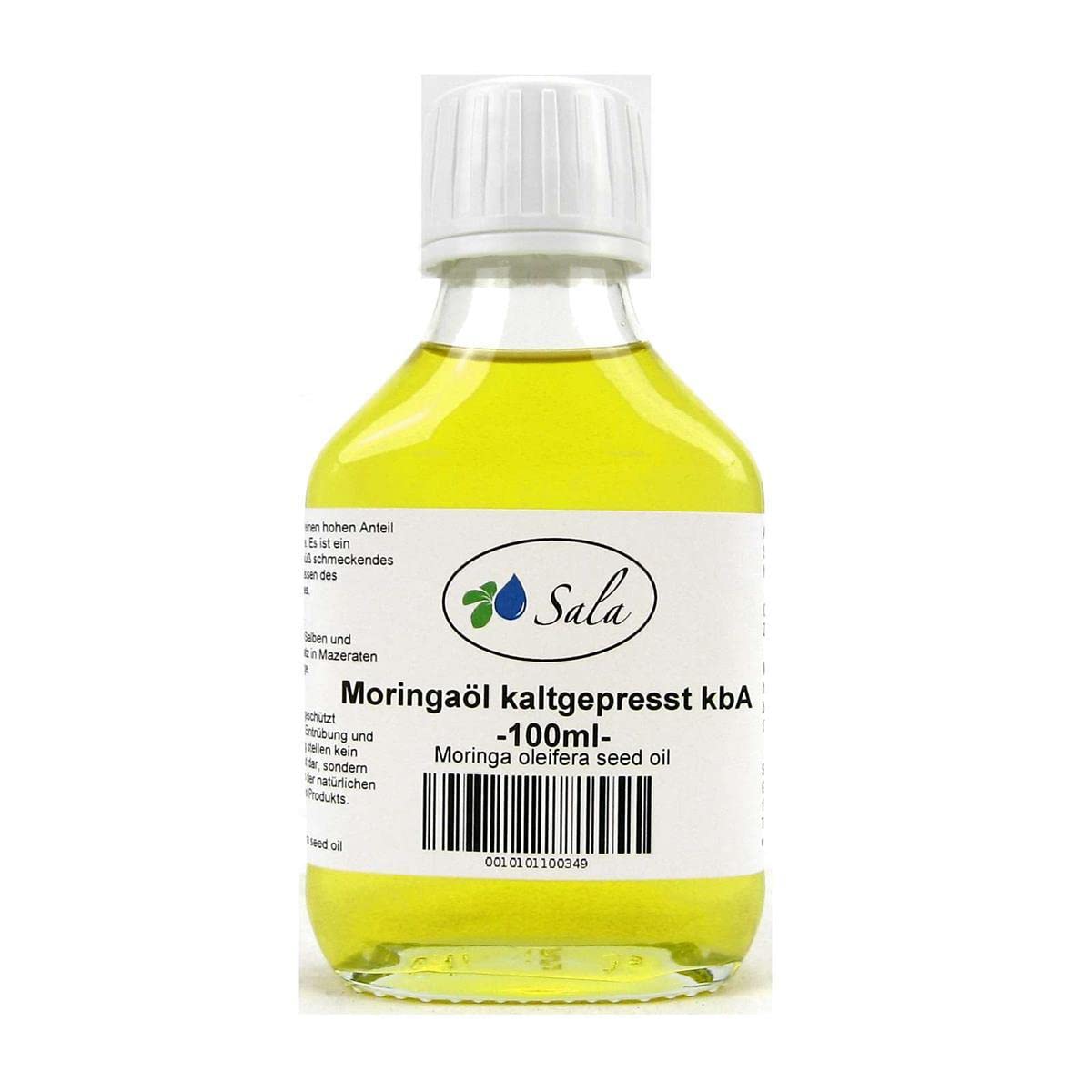 Sala Moringa Oil Moringa Behen Oil Cold Pressed Organic 100 ml NH Glass Bottle