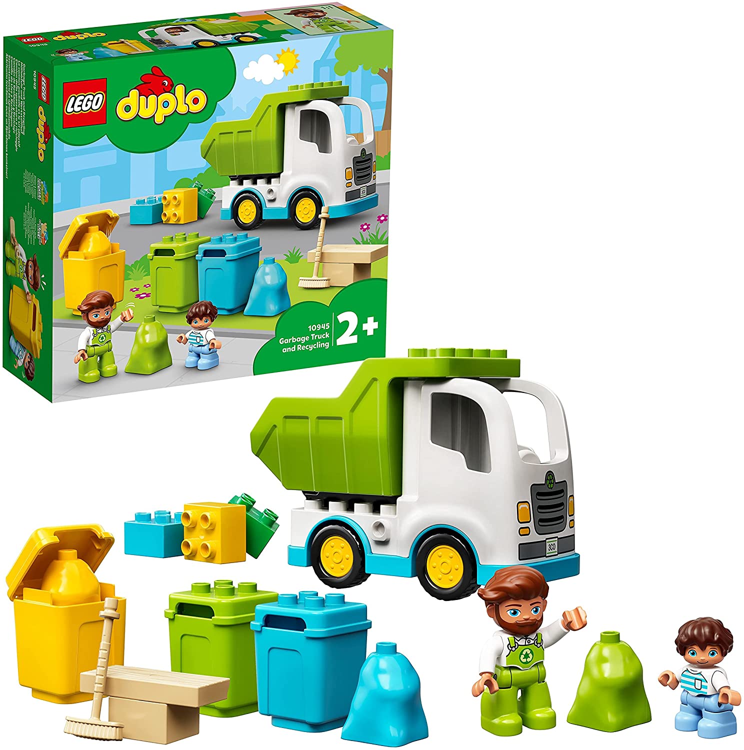 LEGO 10945 Duplo Waste Recycling and Recycling Yard, Rubbish Car Toy, Educa