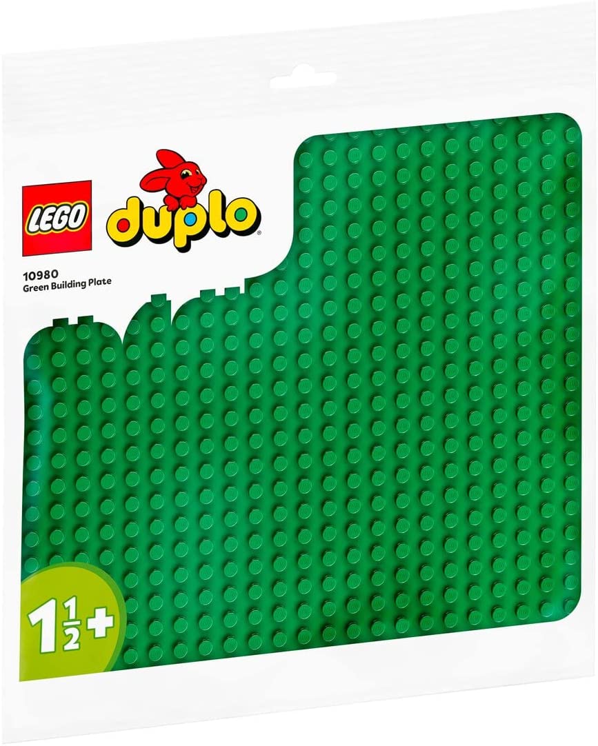 LEGO 10980 DUPLO Building Plate in Green, Base Plate for Duplo Sets, Constr
