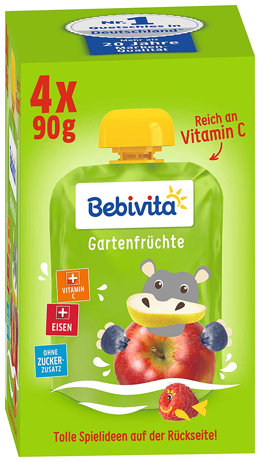 Bebivita Gartenfrüchte, 4er Pack ( 4 x 4 x 90 g )