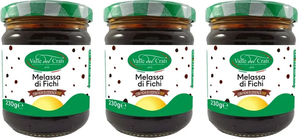 Feigenmelasse | Honig mit Feigen aus Cosenza | Italienische Spezialität | Ideal als Gewürz auf Käse und Fleisch | 3 x 230g